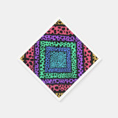 Farbige geometrische Regenbogenhaut Serviette (Ecke)