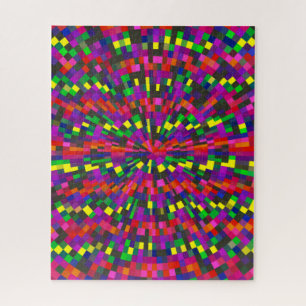 Farbige geometrische schwierige Jigsaw-Puzzle Puzzle