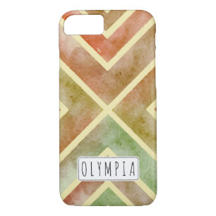 Farbige geometrische Streifen in Wasserfarbe Herbs Case-Mate iPhone Hülle