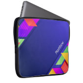 Farbige geometrische Textur mit Anpassung Laptopschutzhülle (Vorne Rechts)