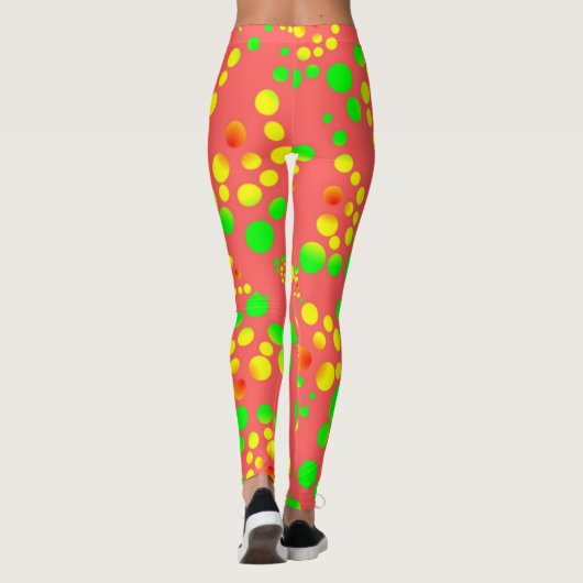 Farbige Gepunktete Leggings (Rückseite)