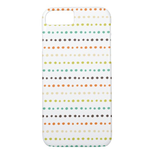 Farbige gepunktete Linien Case-Mate iPhone Hülle (Rückseite)