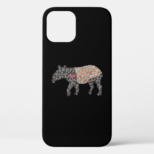 Farbige gepunktete Malayan Tapir Case-Mate iPhone  Hülle (Rückseite)