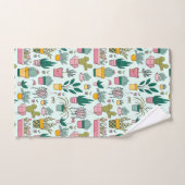 Farbige gepunktete Pflanze Sukkulentes und Kakteen Badhandtuch Set (Handtuch)