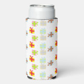 Farbige Geschenkboxen auf weiß Selters Dosenkühler (Seltzer Rückseite)