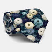 Farbige Geschenke für Männer Ranunculus Blumen Krawatte (Gerollt)