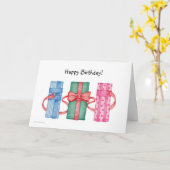 Farbige Geschenke Geburtstagskarte Karte (Gelbe Blume)