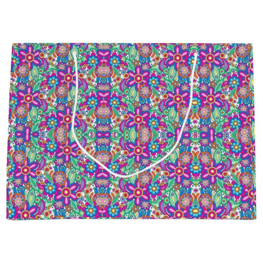 Farbige Geschenktasche mit aufwendigen, lebendigen Große Geschenktüte (Vorderseite)