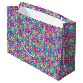 Farbige Geschenktasche mit aufwendigen, lebendigen Große Geschenktüte (Rückseite Schrägansicht)