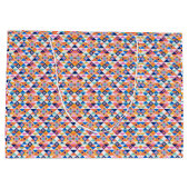 Farbige Geschenktasche mit geometrischem Muster  Große Geschenktüte (Rückseite)