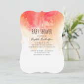 Farbige, geschlechtsneutrale Babydusche Einladung (Stehend Vorderseite)