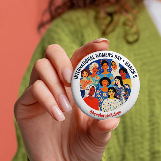 Farbige Gesichter | Internationaler Frauentag | IW Button