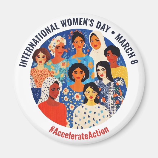 Farbige Gesichter | Internationaler Frauentag | IW Magnet (Vorne)