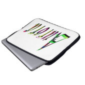 Farbige gestaltete Aurora Mädchen Name, Laptopschutzhülle (Vorne Knopf)