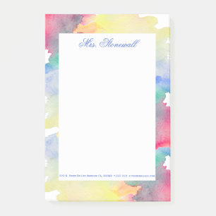 Farbige Gestaltung der Wasserfarben Post-it Klebezettel