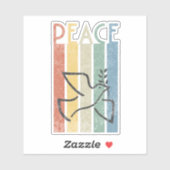 Farbige Gestaltung des Friedenstextes Aufkleber (Blatt)