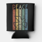 Farbige Gestaltung des Friedenstextes Dosenkühler (Vorderseite)