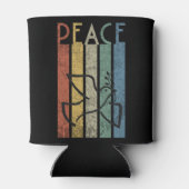 Farbige Gestaltung des Friedenstextes Dosenkühler (Rückseite)