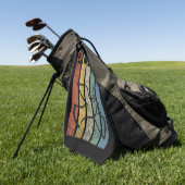 Farbige Gestaltung des Friedenstextes Golfhandtuch (Gras)
