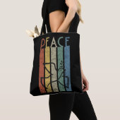Farbige Gestaltung des Friedenstextes Tasche (Von Nahem)