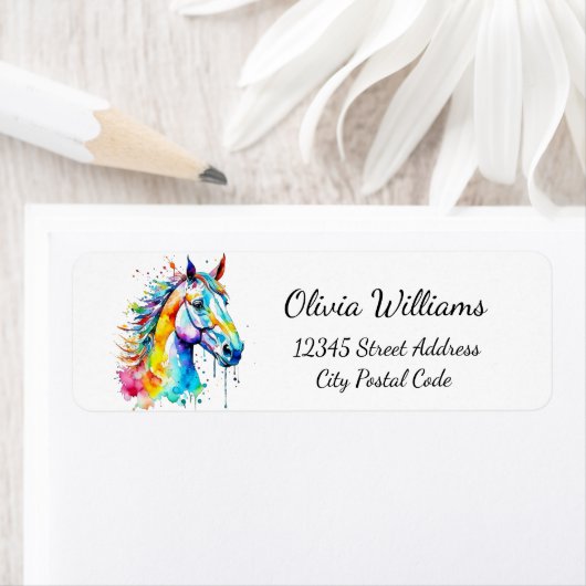 Farbige Gestaltung des Pferdekopfes (Insitu)