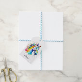Farbige Gestaltung des Pferdekopfes Geschenkanhänger (Mit Garn)