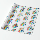 Farbige Gestaltung des Pferdekopfes Geschenkpapier (Ungerollt)