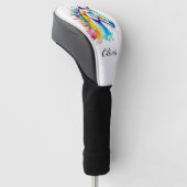 Farbige Gestaltung des Pferdekopfes Golf Headcover (angewinkelt)