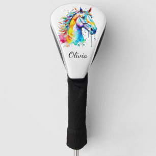 Farbige Gestaltung des Pferdekopfes Golf Headcover
