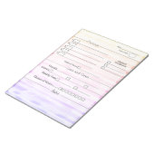 Farbige Gestaltung Minimalistisch 5 und 1 Lebensmi Notizblock (angewinkelt)