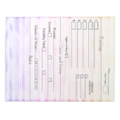 Farbige Gestaltung Minimalistisch 5 und 1 Lebensmi Notizblock (Vorderseite)