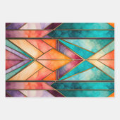 Farbige, gestanzte Glaskunstplatten Geschenkpapier Set (Vorderseite 2)