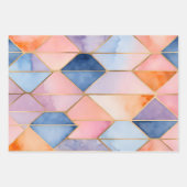 Farbige, gestanzte Glaskunstplatten Geschenkpapier Set (Vorderseite 3)