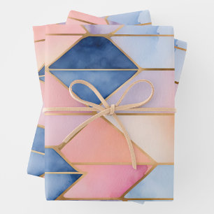 Farbige, gestanzte Glaskunstplatten Geschenkpapier Set