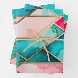 Farbige, gestanzte Glaskunstplatten Geschenkpapier Set