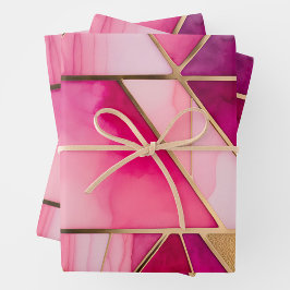 Farbige, gestanzte Glaskunstplatten Geschenkpapier Set