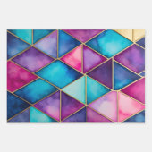 Farbige, gestanzte Glaskunstplatten Geschenkpapier Set (Vorderseite)