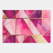 Farbige, gestanzte Glaskunstplatten Geschenkpapier Set (Vorderseite)