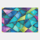 Farbige, gestanzte Glaskunstplatten Geschenkpapier Set (Vorderseite)