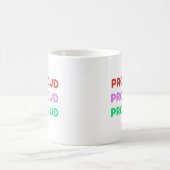 Farbige gestapelte stolze Retro-LGBTQ-Stolz Kaffeetasse (Mittel)