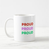 Farbige gestapelte stolze Retro-LGBTQ-Stolz Kaffeetasse (Links)