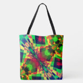 Farbige, gestreckte oder geneigte Rechtecke, grün Tasche (Rückseite)