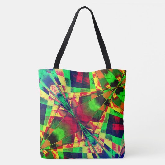 Farbige, gestreckte oder geneigte Rechtecke, grün Tasche (Rückseite)