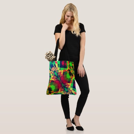 Farbige, gestreckte oder geneigte Rechtecke, grün Tasche (Am Model)