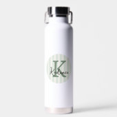 Farbige gestreifte Kreis-Monogramm Trinkflasche (Vorne)