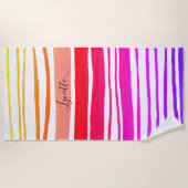 Farbige gestrichene Streifen Strandtuch (Vorderseite)