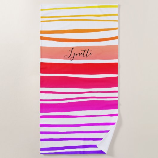 Farbige gestrichene Streifen Strandtuch (Vorderseite)