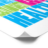 Farbige Gesundheit und Sicherheit Poster (Ecke)