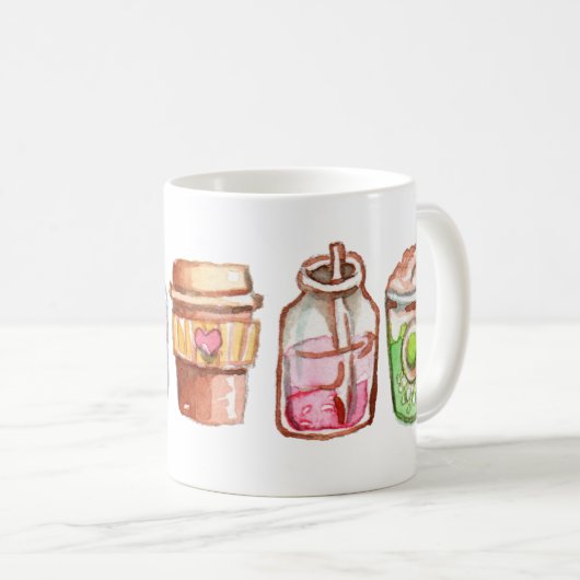 Farbige Getränke Kaffeetasse (VorderseiteRechts)