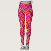 Farbige, gewellte Muster Leggings (Vorderseite)